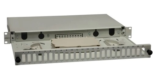 EmiterNet Przełącznica wysuwana 19" 1U 24xSC duplex szara - 1659549