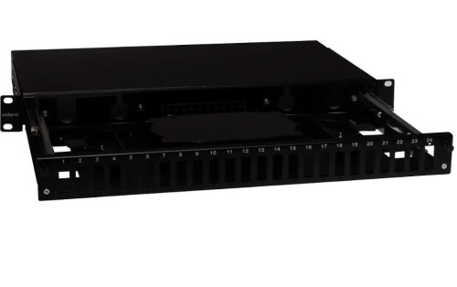 EmiterNet Przełącznica wysuwana 19" 1U 24xSC duplex teleskopowa, czarna - 1659550