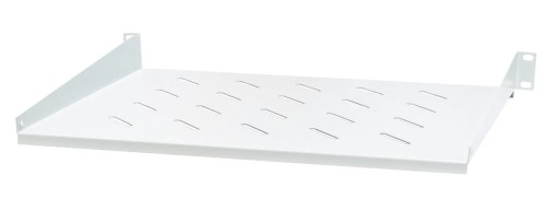 EmiterNet Półka stała 19", 1U, gł.350mm, mocowana z przodu, RAL7044 (szary) - 1659568