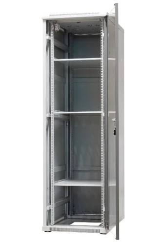 EmiterNet Szafa ramowa stojąca 42U, drzwi przód blacha/szkło, 600x1000x1980mm (szer./gł./wys.) - 1659587