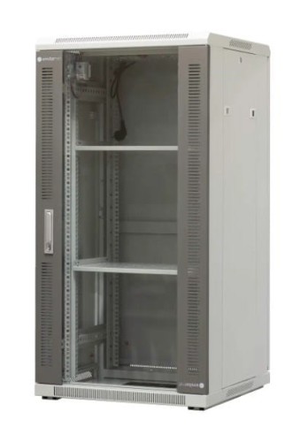 EmiterNet Szafa ramowa stojąca 24U, drzwi przód blacha/szkło, 600x600x1180mm (szer./gł./wys.) - 1659590