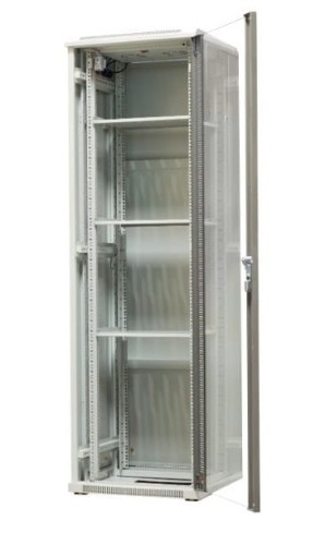 EmiterNet Szafa ramowa stojąca 42U, drzwi przód blacha/szkło, 600x600x1980mm (szer./gł./wys.) - 1659598