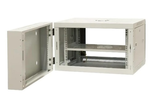 EmiterNet Szafa wisząca dzielona 19" 6U, drzwi blacha/szkło, 600×550×370mm szer./gł./wys. - 1659618