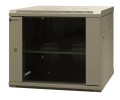 EmiterNet Szafa wisząca niedzielona 19'' 9U, niezmontowana, drzwi blacha/ szkło, 600x600x500mm szer./gł./wys. - 1659652
