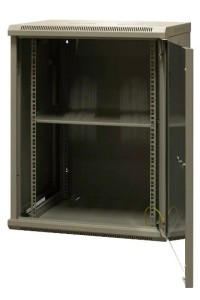 EmiterNet Szafa wisząca niedzielona 19'' 15U, niezmontowana, drzwi blacha/ szkło, 600x600x770mm szer./gł./wys.