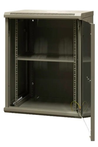 EmiterNet Szafa wisząca niedzielona 19'' 15U, niezmontowana, drzwi blacha/ szkło, 600x600x770mm szer./gł./wys. - 1659667