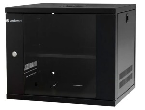 EmiterNet Szafa wisząca  lekka niedzielona 19'' 9U, drzwi blacha/szkło,  550×450×455mm szer./gł./wys.