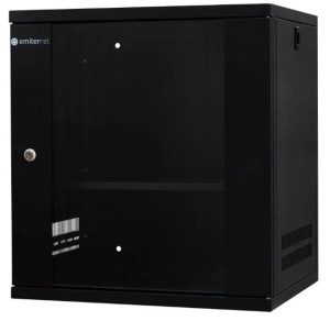EmiterNet Szafa wisząca  lekka niedzielona 19'' 12U, drzwi blacha/szkło, 550×450×590mm szer./gł./wys.