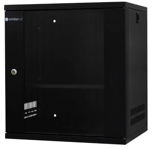 EmiterNet Szafa wisząca  lekka niedzielona 19'' 12U, drzwi blacha/szkło, 550×450×590mm szer./gł./wys. - 1659625