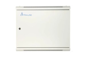 Extralink Szafa rack 9U 600x600 ASP Szara montowana na ścianie, drzwi blaszane pełne