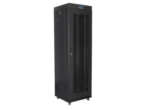 LANBERG SZAFA STOJĄCA RACK 19" 42U 600X600 DRZWI PERFOROWANE LCD CZARNA (FLAT PACK) FF01-6642-23BL - 1601818