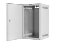 Szafa instalacyjna Rack wisząca 10" 9U 280x310mm szara Lanberg (flat pack) drzwi metalowe - 935332