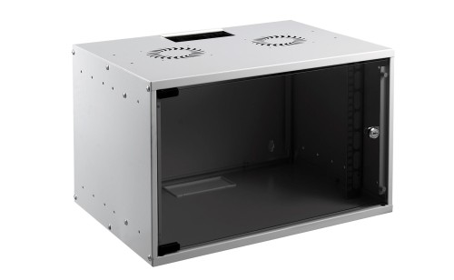 MIRSAN SZAFA RACK 19" WISZĄCA 7U 400MM SZARA SZKLANE DRZWI FLAT PACK ( DO SAMODZIELNEGO MONTAŻU ) - 1188721
