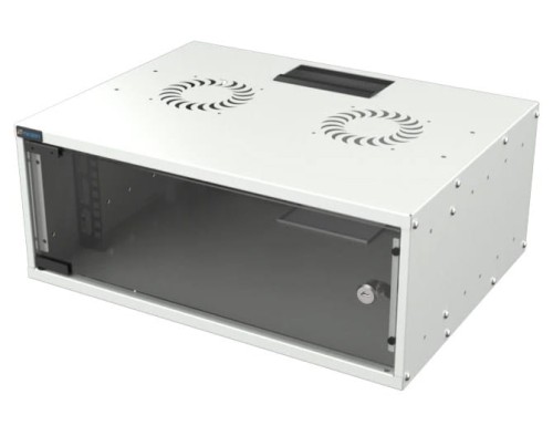 MIRSAN SZAFA RACK 19" WISZĄCA 4U 400MM SZARA SZKLANE DRZWI FLAT PACK ( DO SAMODZIELNEGO MONTAŻU ) - 1188726