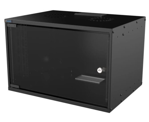 MIRSAN SZAFA RACK 19" WISZĄCA 7U 400MM CZARNA SZKLANE DRZWI FLAT PACK ( DO SAMODZIELNEGO MONTAŻU ) - 1188727
