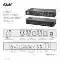 Club3D CSV-1382 HDMI KVM SWITCH FOR DUAL HDMI 4K60HZ - 1065572