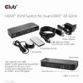 Club3D CSV-1382 HDMI KVM SWITCH FOR DUAL HDMI 4K60HZ - 1065570