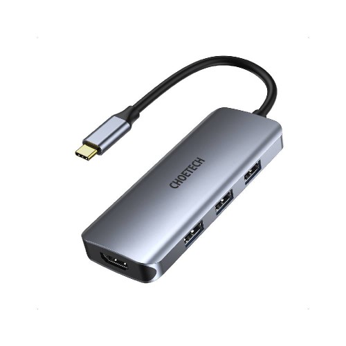 CHOETECH HUB USB-C 7W1 3XUSB 3.0 5GBPS 1 X HDMI 4K@30HZ HUB-M19 - 1065406