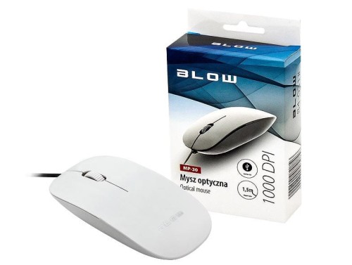 BLOW 84-031# BLOW mysz optyczna MP-30 USB biała - 1616418