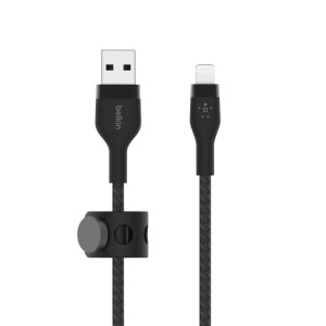 BELKIN KABEL USB USB-A - LTG SILICONE 2M CZARNY
