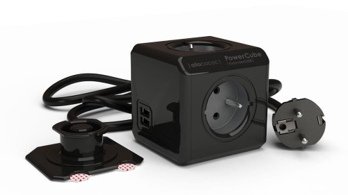 Allocacoc PowerCube Extended USB BLACK 3,0m - 870639