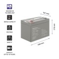 Akumulator AGM Qoltec 12V | 72Ah | max. 1080A - 1536003