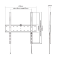 GEMBIRD UCHWYT ŚCIENNY LCD 32-55 VESA MAX 400 X 400MM, DO 40KG - 1464533