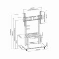 GEMBIRD STOJAK POD TELEWIZOR 37" - 100" MOBILNY - NA KÓŁKACH, VESA MAX 800 X 600MM (WYPRZEDAŻ) - 1786227