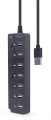GEMBIRD HUB USB 7-PORTÓW (1 X USB 3.1 + 6 X USB 2.0) Z PRZEŁĄCZNIKAMI, CZARNY - 1437708