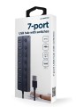 GEMBIRD HUB USB 7-PORTÓW (1 X USB 3.1 + 6 X USB 2.0) Z PRZEŁĄCZNIKAMI, CZARNY - 1437709