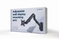 GEMBIRD BIURKOWE REGULOWANE RAMIĘ/UCHWYT NA MONITOR DO MONTAŻU NA ŚCIANIE 17-27, VESA 100X100MM, DO DO 7 KG - 1464581