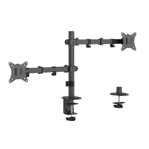 GEMBIRD BIURKOWE REGULOWANE RAMIĘ/UCHWYT NA 2 MONITORY 17-32, VESA 100X100MM, DO 9 KG - 1735974
