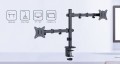 GEMBIRD BIURKOWE REGULOWANE RAMIĘ/UCHWYT NA 2 MONITORY 17-32, VESA 100X100MM, DO 9 KG - 1735978