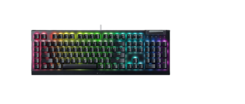 Mechaniczna klawiatura do gier Razer BlackWidow V4 X, żółty przełącznik, układ amerykański, przewodowy, czarny Razer - 1778446