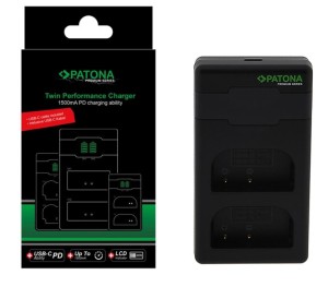 Ładowarka Patona Premium Twin Performance PD do Panasonic DMW-BLF19 z kablem USB-C
