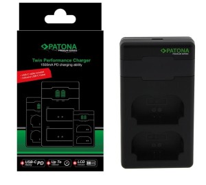 Ładowarka Patona Premium Twin Performance PD do Fuji NP-W235 z kablem USB-C