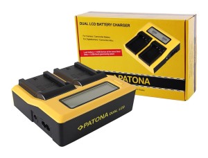 Ładowarka Patona DUAL LCD NP-FZ100  składa się z ładowarki 1809 oraz adapterów 2 x 16836