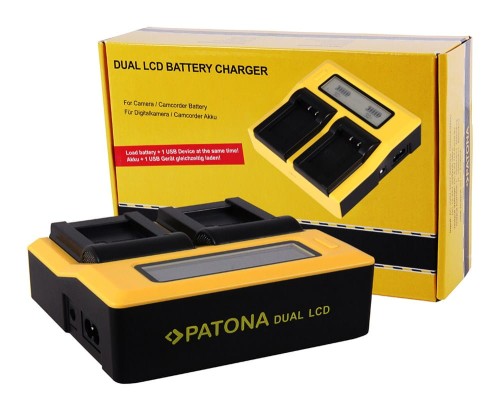 Ładowarka Patona DUAL LCD Fujifilm NP-W126S - 1338492