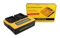 Ładowarka Patona DUAL LCD Canon LP-E17  składa się z ładowarki 1809 oraz adapterów 2 x 16836 - 1338487