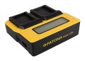 Ładowarka Patona DUAL LCD Canon LP-E17  składa się z ładowarki 1809 oraz adapterów 2 x 16836 - 1338489