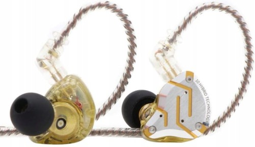 KZ ACOUSTICS SŁUCHAWKI DOKANAŁOWE ZŁOTE Z MIKROFONEM ZS10 PRO GOLD Z MIKROFONEM - 949538
