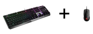 Klawiatura MSI VIGOR GK50 LP US RED/WHITE + Mysz MSI CLUTCH GM41 LIGHTWEIGHT V2