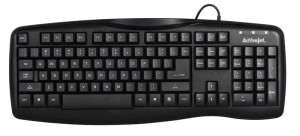 Klawiatura membranowa Activejet K-3045 (USB 2.0; (US); kolor czarny)
