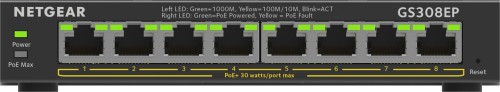 SWITCH NETGEAR GS308EP 8-PORT 8x1G PoE+(62W) SMART MANAGED PLUS SOHO - 1750483