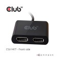 Splitter Club3D CSV-1477 USB A to DisplayPort™ 1.2  Dual Monitor 4K60Hz UHD Videosplitter - 1068500