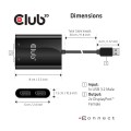 Splitter Club3D CSV-1477 USB A to DisplayPort™ 1.2  Dual Monitor 4K60Hz UHD Videosplitter - 1068502