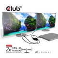 Splitter Club3D CSV-1477 USB A to DisplayPort™ 1.2  Dual Monitor 4K60Hz UHD Videosplitter - 1068505