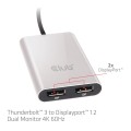 Splitter Club 3D CSV-1577 Thunderbolt™ 3 to Dual DisplayPort™ 1.2 4K60Hz UHD Adapter - 1068521