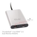 Spliter Club3D CSV-1574 (Thunderbolt 3 to Dual HDMI 2.0 Adapter) - 1068530