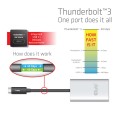 Spliter Club3D CSV-1574 (Thunderbolt 3 to Dual HDMI 2.0 Adapter) - 1068532
